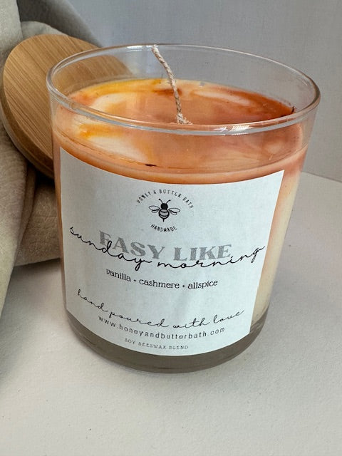 EASY LIKE SUNDAY MORNING - Natural Hand Poured Soy Beeswax Candle