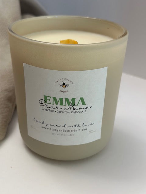 "EMMA" (Dear Mama) - Natural Hand Poured Soy Beeswax Candle