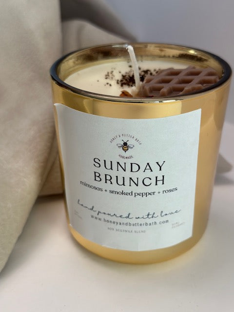 SUNDAY BRUNCH - Natural Hand Poured Soy Beeswax Candle