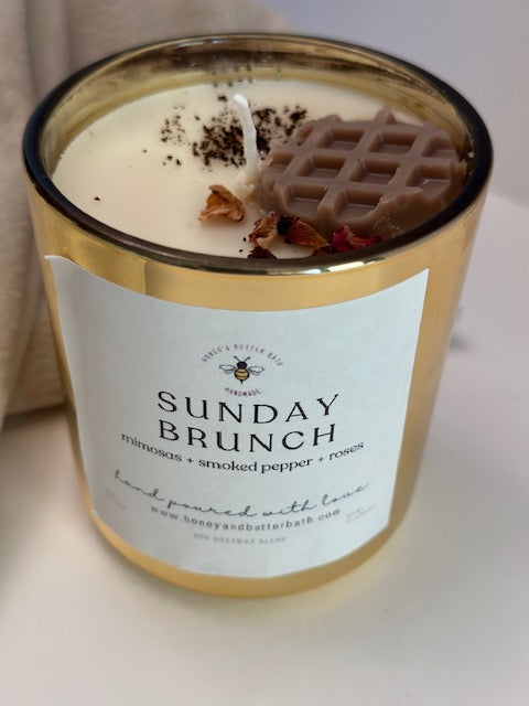 SUNDAY BRUNCH - Natural Hand Poured Soy Beeswax Candle